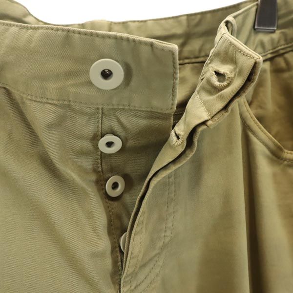 BALENCIAGA バレンシアガ イタリア製 パンツ w31 カーキ ボタンフライ メンズ