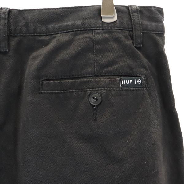 HUF ハフ テーパードパンツ W33 黒 メンズ