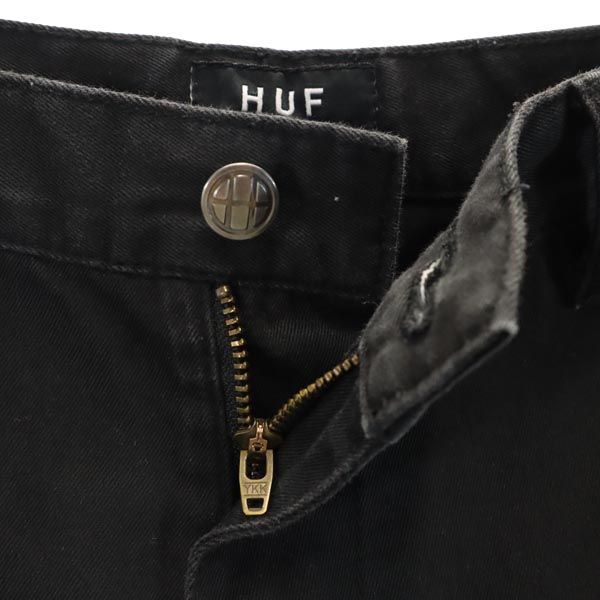 HUF ハフ テーパードパンツ W33 黒 メンズ