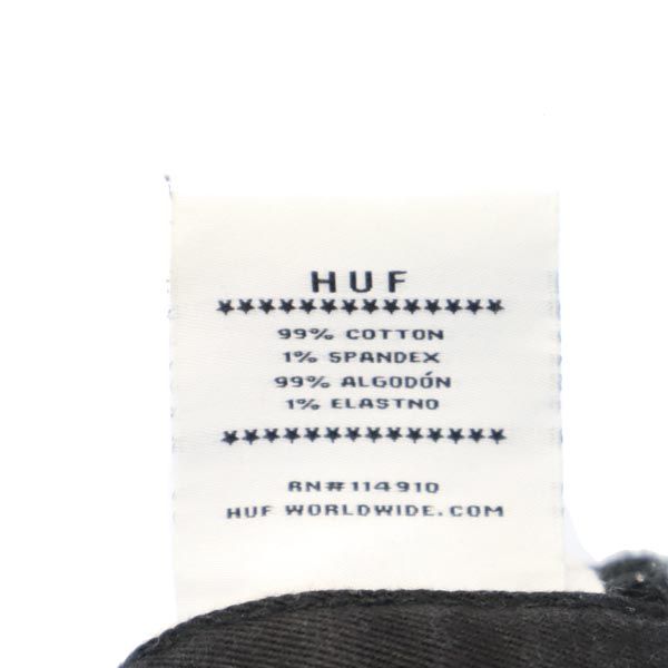 HUF ハフ テーパードパンツ W33 黒 メンズ
