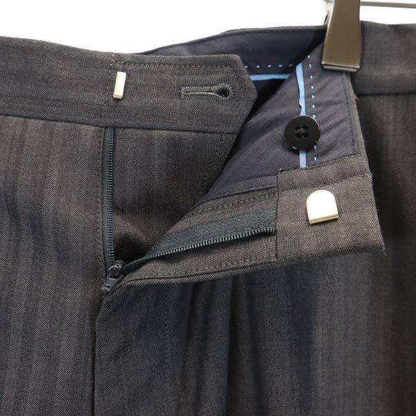 LANVIN en Bleu ランバンオンブルー 日本製 ウールブレンド ストライプ柄 スラックスパンツ 82 グレー メンズ