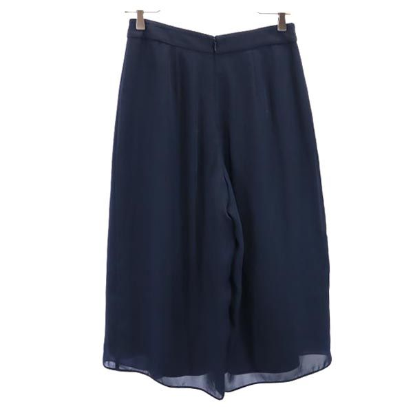 ARMANI アルマーニ ロング ワイドパンツ 38 ネイビー レディース