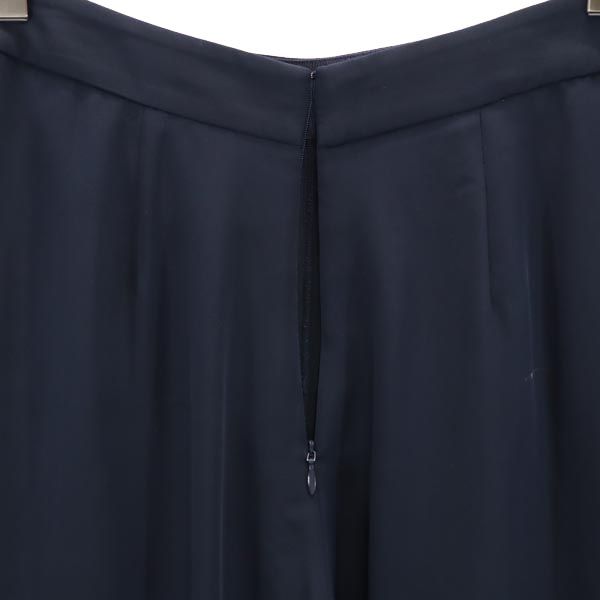 ARMANI アルマーニ ロング ワイドパンツ 38 ネイビー レディース