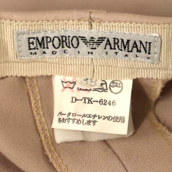 Emporio Armani エンポリオアルマーニ イタリア製 ウールブレンド スラックスパンツ 38 ピンクベージュ レディース
