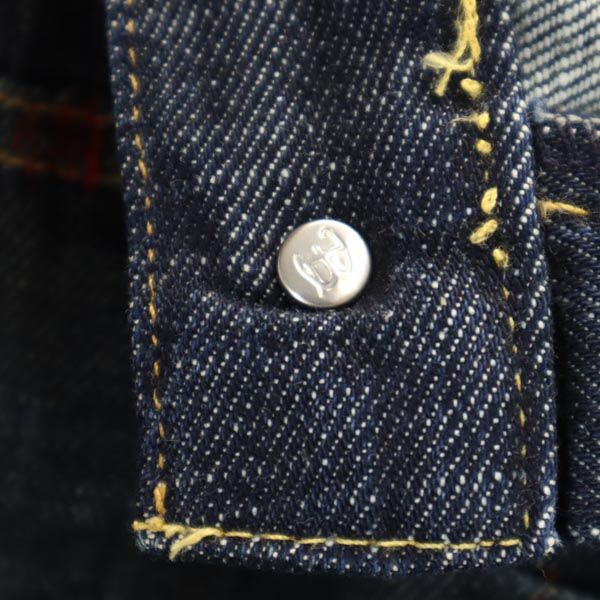 バスストップ デニムパンツ w28(44) ボタンフライ 刺繍入り ジーパン メンズ