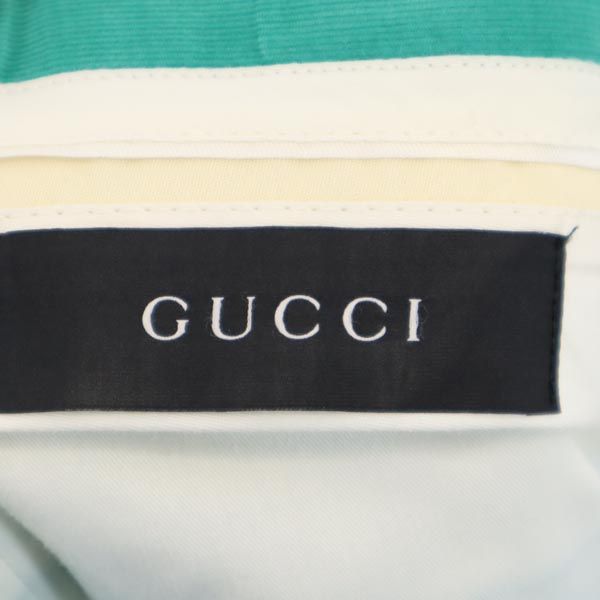 GUCCI グッチ ロールアップ コーデュロイパンツ グリーン系 メンズ