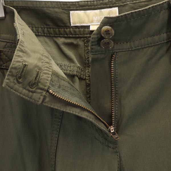 MICHAEL MICHAEL KORS マイケル マイケルコース ロールアップ カーゴパンツ 6 カーキ レディース