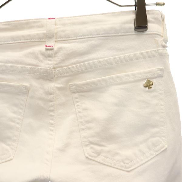ケイトスペード USA製 テーパードデニムパンツ w32 ホワイト系 Kate Spade ジーパン レディース