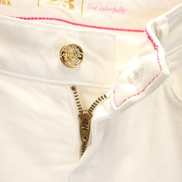 ケイトスペード USA製 テーパードデニムパンツ w32 ホワイト系 Kate Spade ジーパン レディース