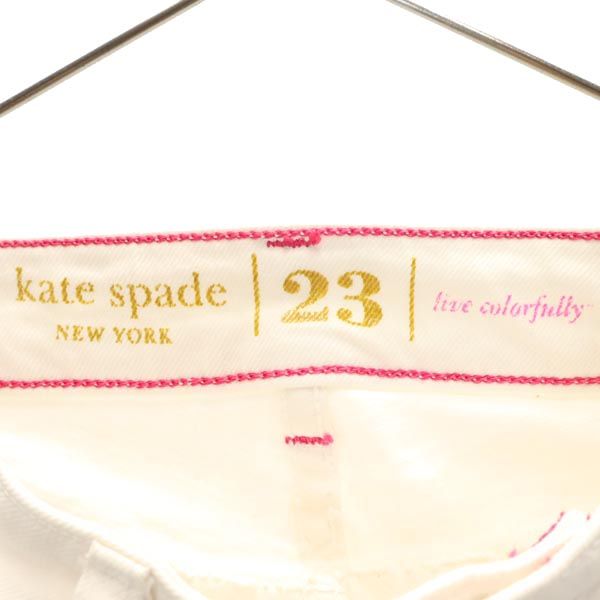 ケイトスペード USA製 テーパードデニムパンツ w32 ホワイト系 Kate Spade ジーパン レディース