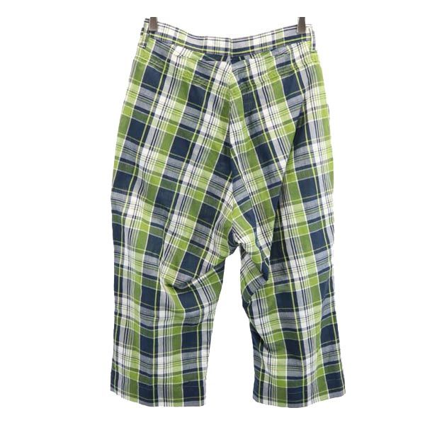 tricot COMME des GARCONS トリココムデギャルソン 2007年 リネンブレンド チェック クロップドパンツ S グリーン系 メンズ