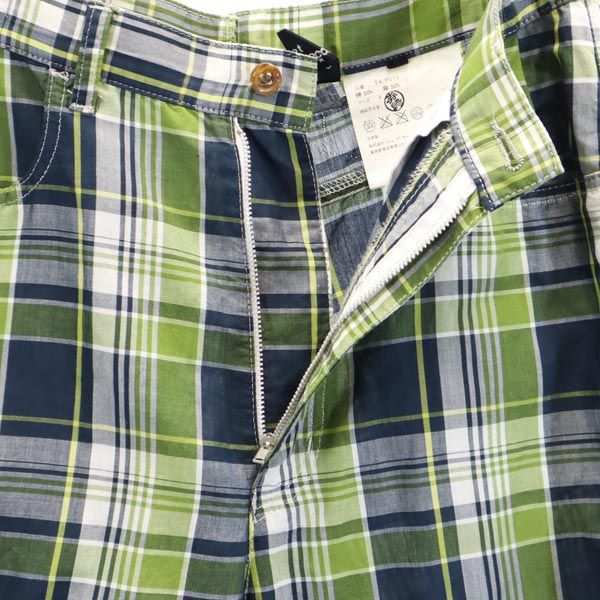 tricot COMME des GARCONS トリココムデギャルソン 2007年 リネンブレンド チェック クロップドパンツ S グリーン系 メンズ