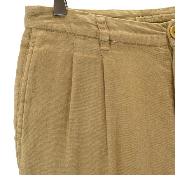 Nigel Cabourn ナイジェルケーボン 日本製 リネンブレンド パンツ 36 ベージュ ボタンフライ メンズ
