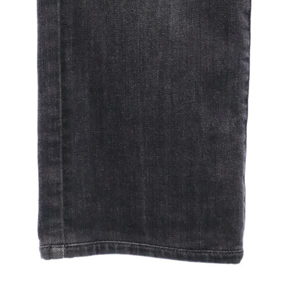 ARMANI JEANS アルマーニジーンズ ストレートデニムパンツ EU30 ブラック系 ジーパン ボタンフライ ストレッチ メンズ