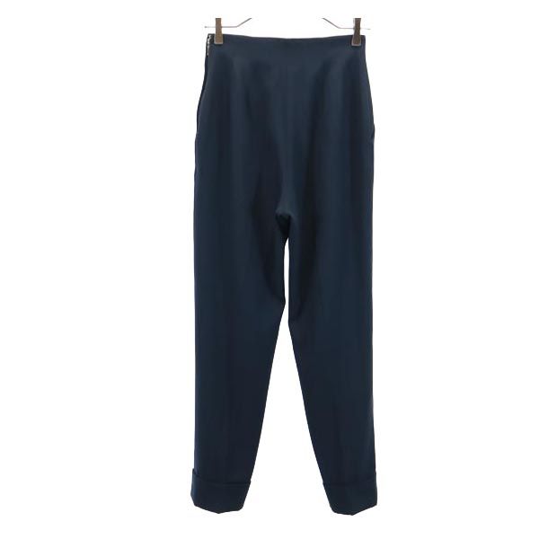 KATHARINE HAMNETT キャサリンハムネット ウール ストライプ柄 スラックスパンツ M ネイビー レディース