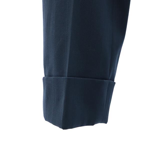 KATHARINE HAMNETT キャサリンハムネット ウール ストライプ柄 スラックスパンツ M ネイビー レディース