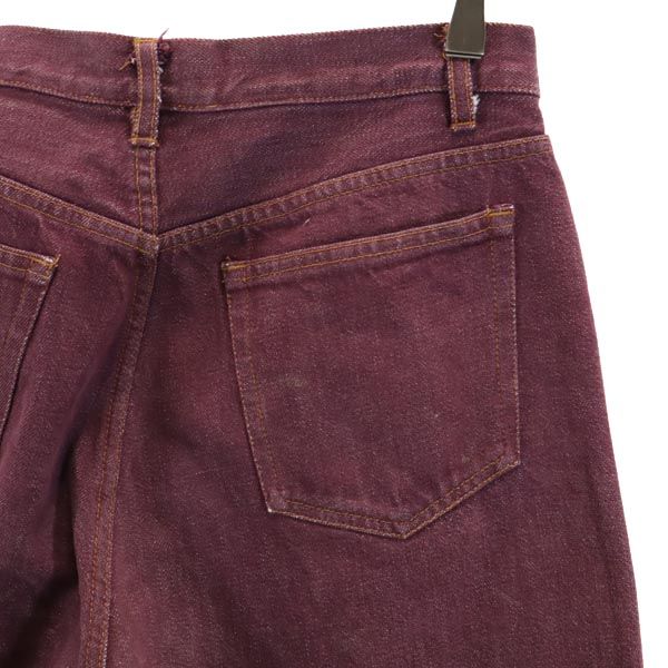 A.P.C. アーペーセー 日本製 赤耳 ストレートデニムパンツ W30 紫 ジーパン ボタンフライ レディース
