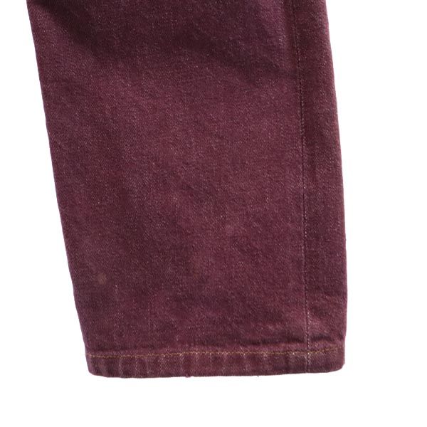 A.P.C. アーペーセー 日本製 赤耳 ストレートデニムパンツ W30 紫 ジーパン ボタンフライ レディース