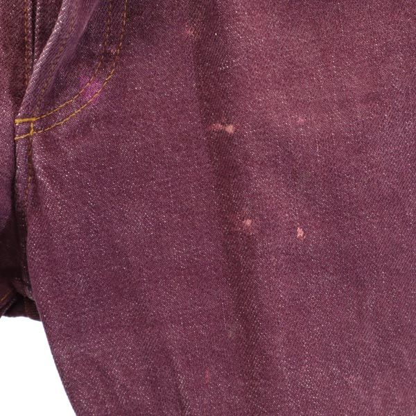 A.P.C. アーペーセー 日本製 赤耳 ストレートデニムパンツ W30 紫 ジーパン ボタンフライ レディース