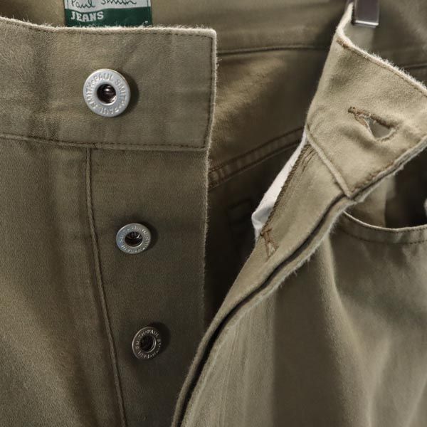 Paul Smith JEANS ポールスミスジーンズ チノパンツ w32 カーキ ボタンフライ メンズ