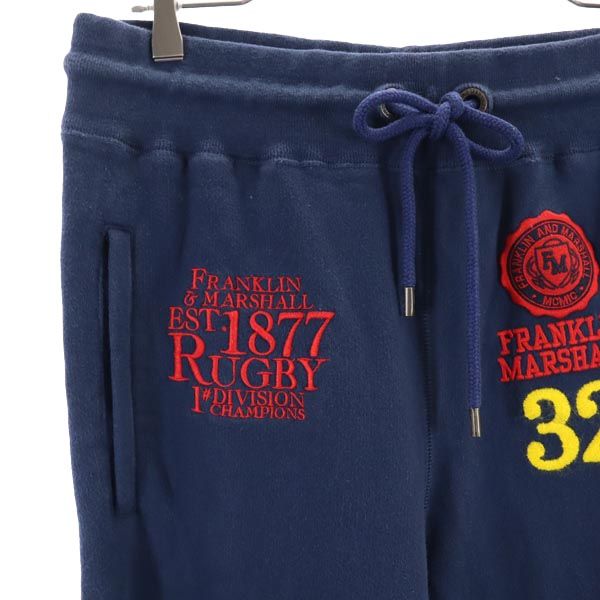 FRANKLIN&MARSHALL フランクリンマーシャル イタリア製 スウェットパンツ S ネイビー 裏起毛 メンズ