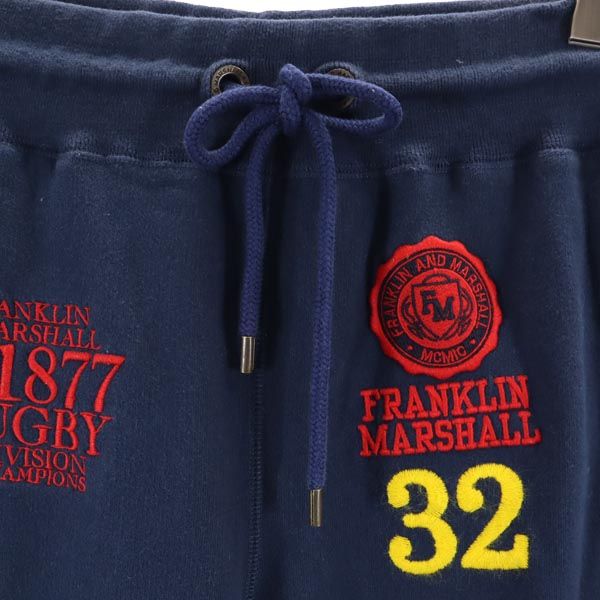 FRANKLIN&MARSHALL フランクリンマーシャル イタリア製 スウェットパンツ S ネイビー 裏起毛 メンズ