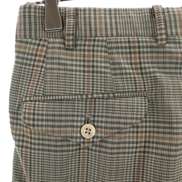 Burberrys バーバリーズ 90s オールド ウール チェック柄 スラックスパンツ 76 カーキ系 メンズ