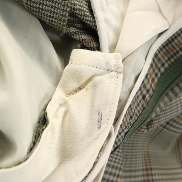 Burberrys バーバリーズ 90s オールド ウール チェック柄 スラックスパンツ 76 カーキ系 メンズ