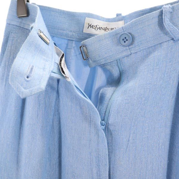 YVES SAINT LAURENT イヴサンローラン パンツ 38 水色 レディース