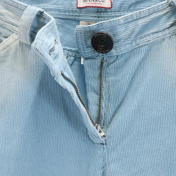 MAX&CO マックスアンドコー イタリア製 フレア コーデュロイパンツ 38 水色 レディース