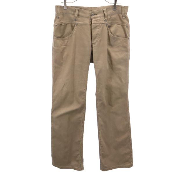 Against All Risks A.A.R アール ストレッチパンツ XL ブラウン系 ボタンフライ メンズ