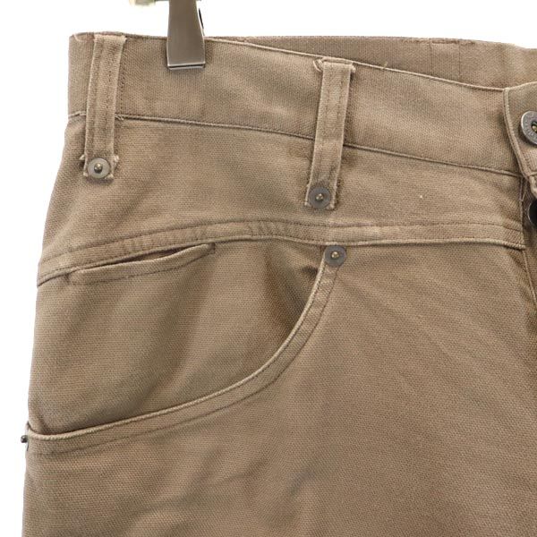 Against All Risks A.A.R アール ストレッチパンツ XL ブラウン系 ボタンフライ メンズ