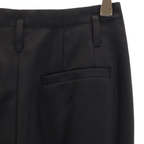 LANVIN ランバン ウール スラックスパンツ 36 黒 レディース