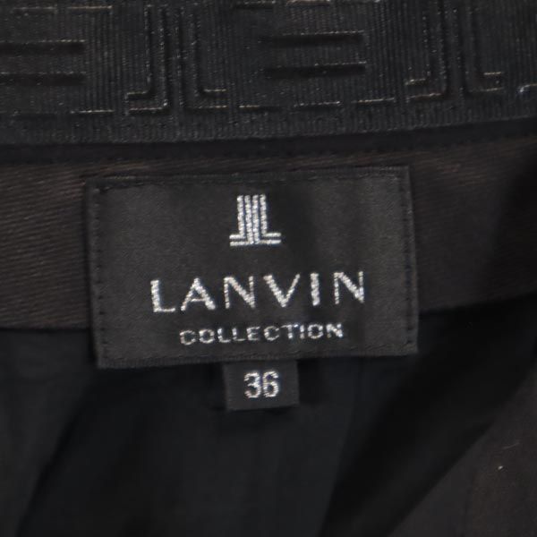 LANVIN ランバン ウール スラックスパンツ 36 黒 レディース