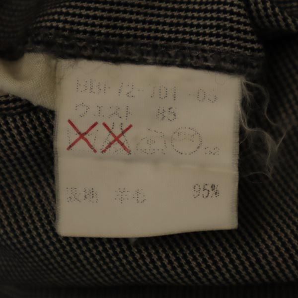 BURBERRY バーバリー 日本製 三陽商会 チェック柄 スラックスパンツ 85 グレー メンズ
