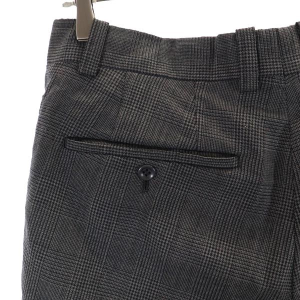 SOPHNET. ソフネット 日本製 ウールブレンド チェック柄 スラックスパンツ S グレー メンズ