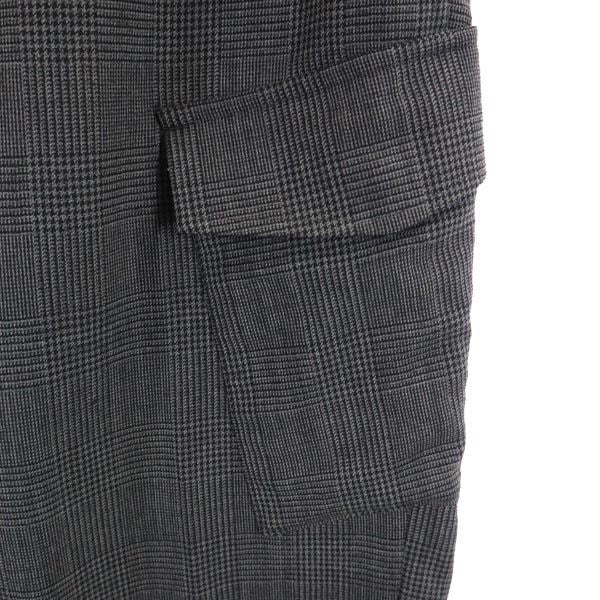 SOPHNET. ソフネット 日本製 ウールブレンド チェック柄 スラックスパンツ S グレー メンズ