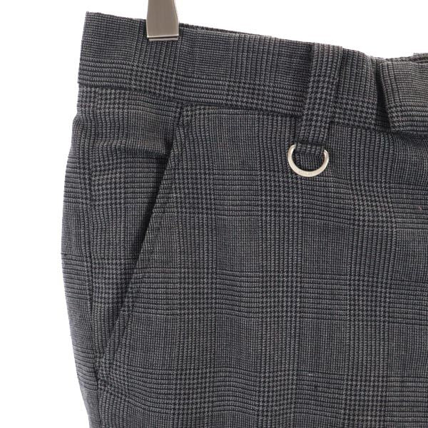 SOPHNET. ソフネット 日本製 ウールブレンド チェック柄 スラックスパンツ S グレー メンズ