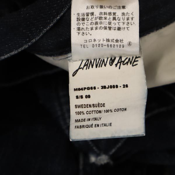 LANVIN ACNE ランバンアクネ ストレートデニムパンツ w30 インディゴ ボタンフライ ジーンズ メンズ