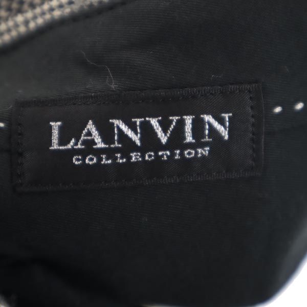 LANVIN ランバン 日本製 ウール 千鳥柄 スラックスパンツ 82 グレー メンズ