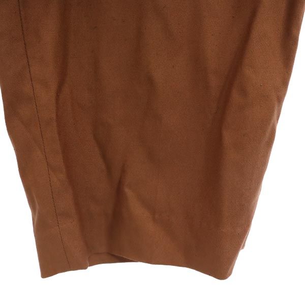 未使用 YLEVE イレーヴ 日本製 ワイド テーパードパンツ 1 ブラウン ベルト付 レディース