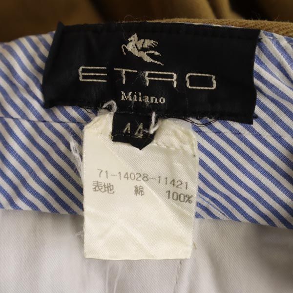 ETRO エトロ イタリア製 コットンパンツ 44 ブラウン系 メンズ
