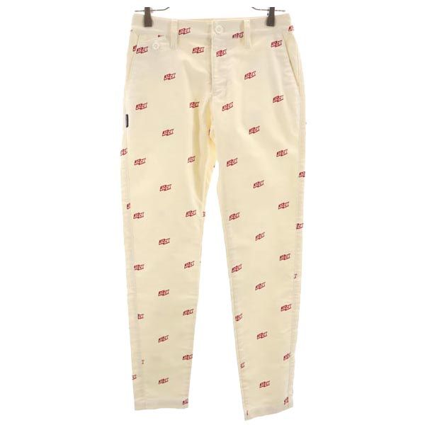 Jack Bunny!! ジャックバニー ロゴプリント ゴルフ ロングパンツ 0 アイボリー系 レディース
