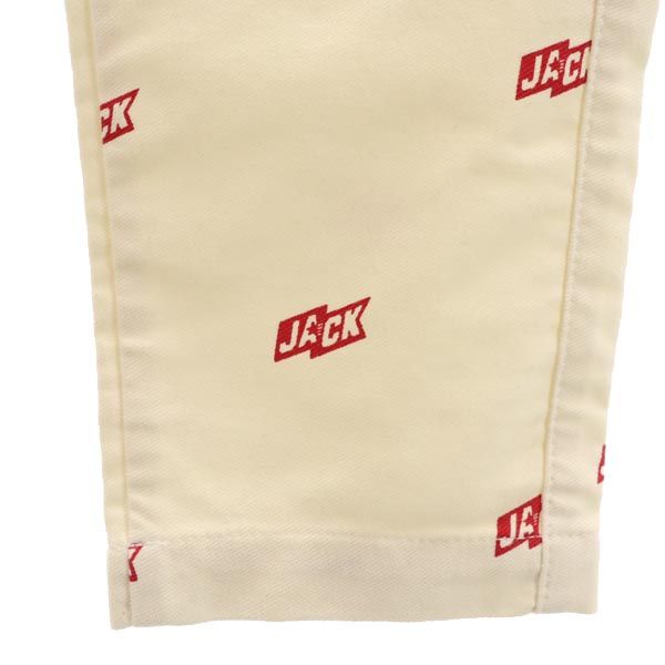 Jack Bunny!! ジャックバニー ロゴプリント ゴルフ ロングパンツ 0 アイボリー系 レディース