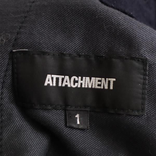 ATTACHMENT アタッチメント 日本製 サルエル ウールパンツ 1 ネイビー メンズ