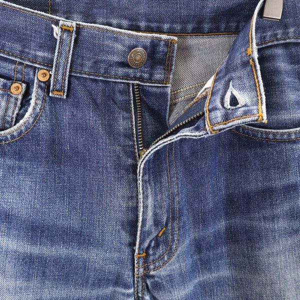 リーバイス 505 ストレートデニムパンツ w28 Levi's ジーンズ ロゴ メンズ