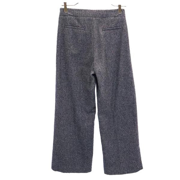 MAX&CO マックスアンドコー ウールブレンド ヘリンボーン ロングパンツ 36 グレー系 レディース