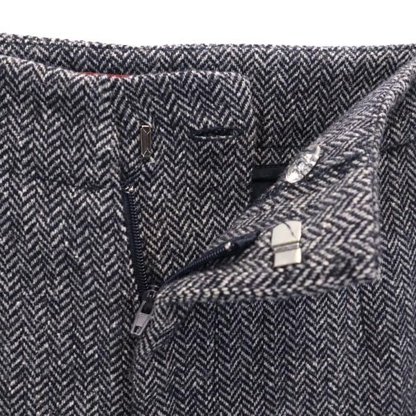 MAX&CO マックスアンドコー ウールブレンド ヘリンボーン ロングパンツ 36 グレー系 レディース