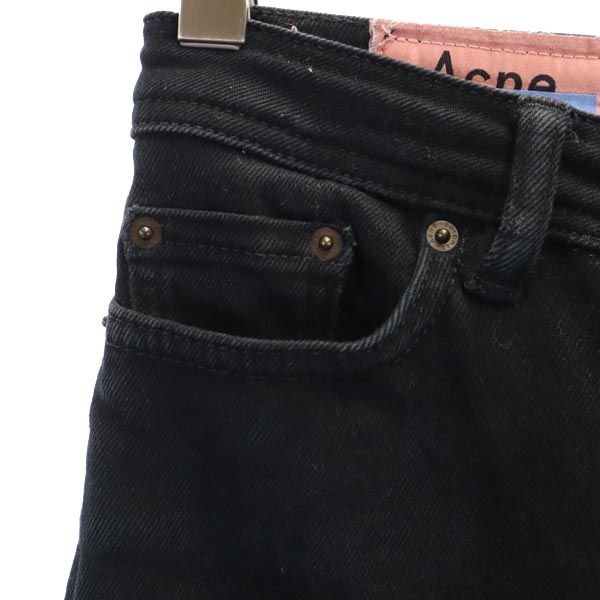 ACNE STUDIOS アクネストゥディオズ スキニーデニムパンツ w25 ブラック系 ダメージ加工 レディース