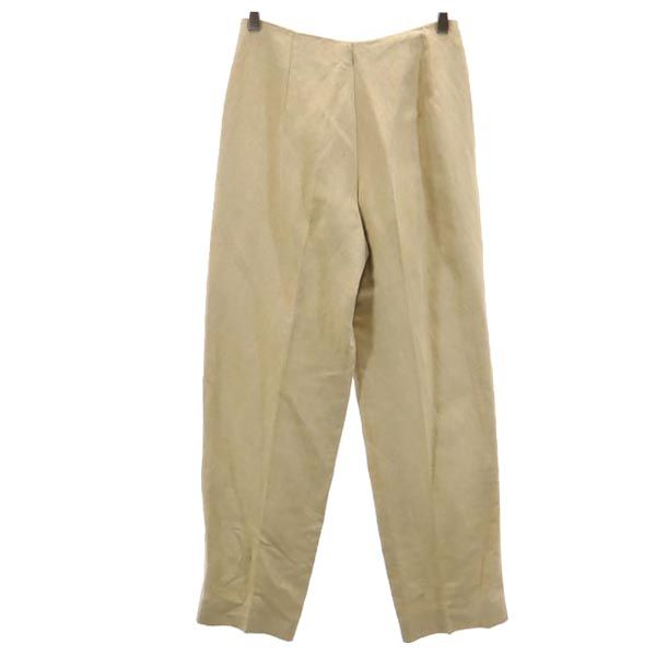 Emporio Armani エンポリオアルマーニ イタリア戦 リネンブレンド ロングパンツ 42 ベージュ系 レディース